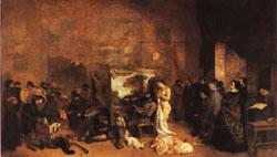 Gustave Courbet Teh Painter's Studio; A Real Allegory Norge oil painting art